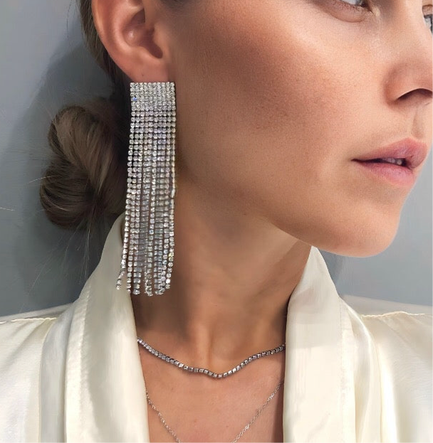 ORECCHINO KENDALL BRONZO E STRASS